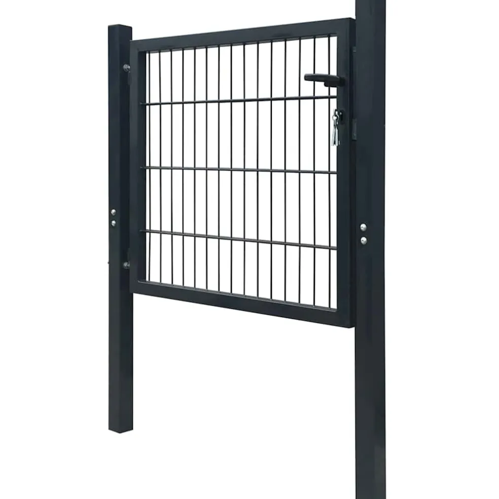 vidaXL Hekpoort staal antraciet 100x100 cm