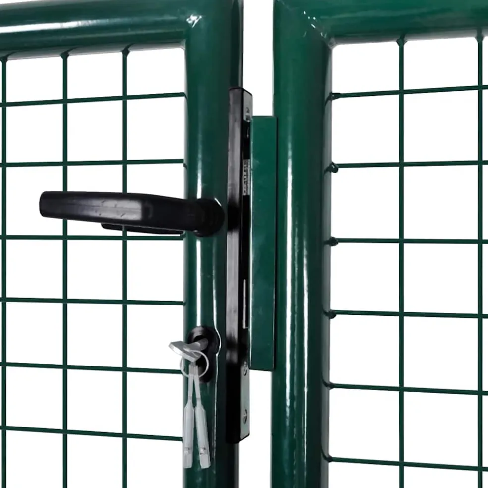 vidaXL Hekpoort staal 300x100 cm groen