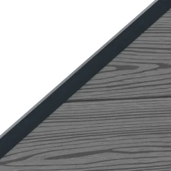 vidaXL Hek set 1311 x 186 cm WPC en Aluminium Grijs