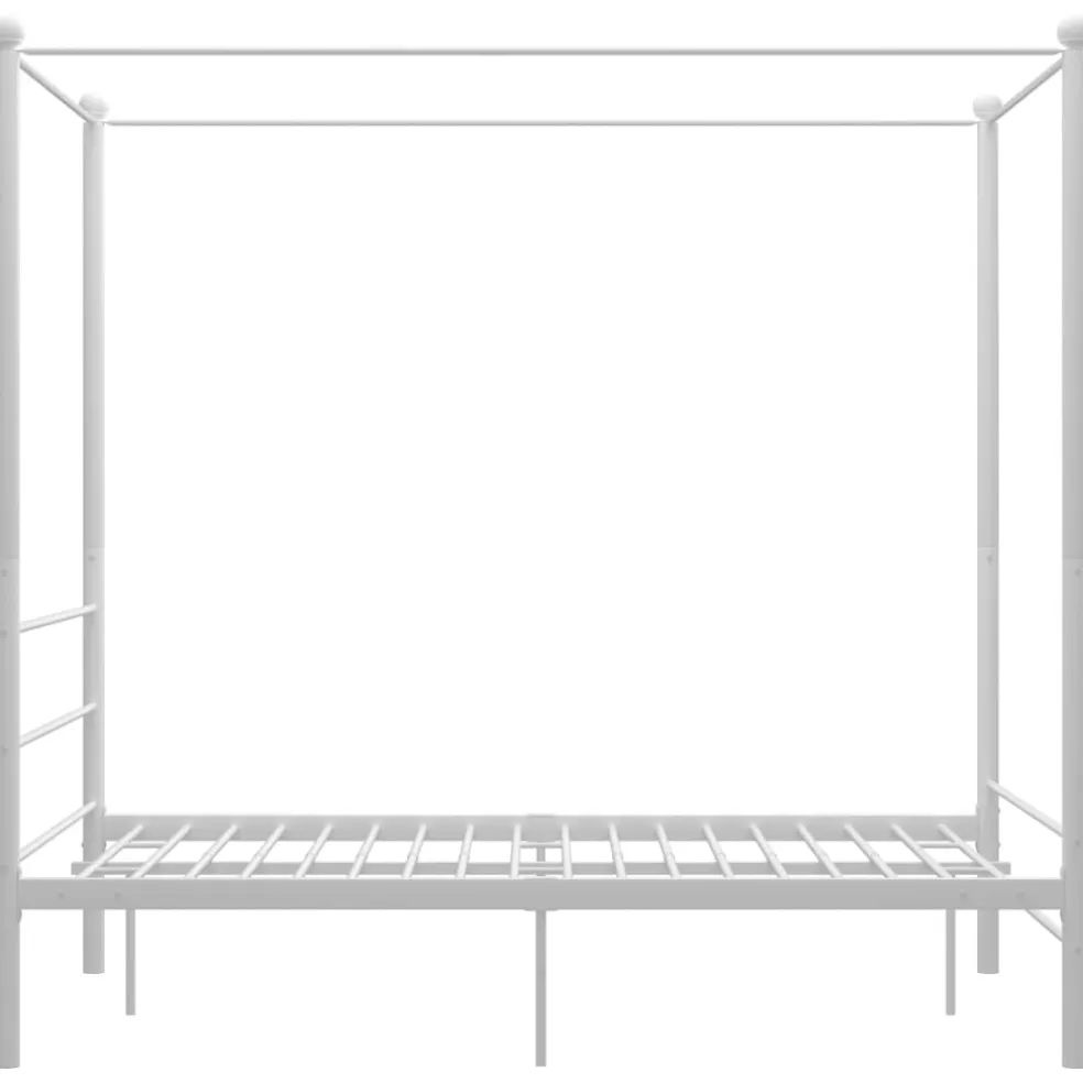 vidaXL Hemelbedframe metaal wit 120x200 cm
