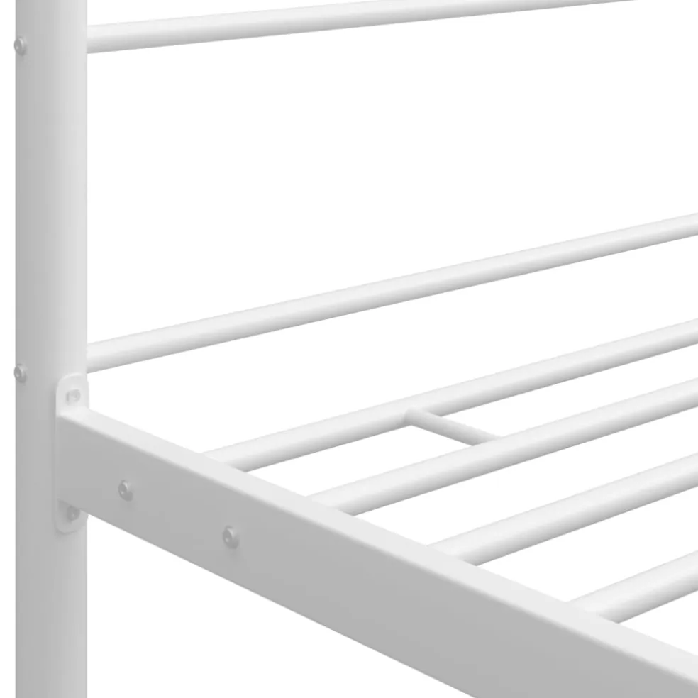 vidaXL Hemelbedframe metaal wit 120x200 cm