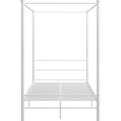 vidaXL Hemelbedframe metaal wit 120x200 cm