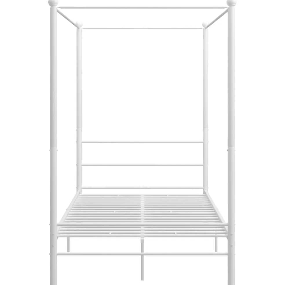 vidaXL Hemelbedframe metaal wit 120x200 cm