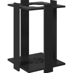 vidaXL Hengelhouder Bewerkt hout 42 x 43 x 60 cm Zwart