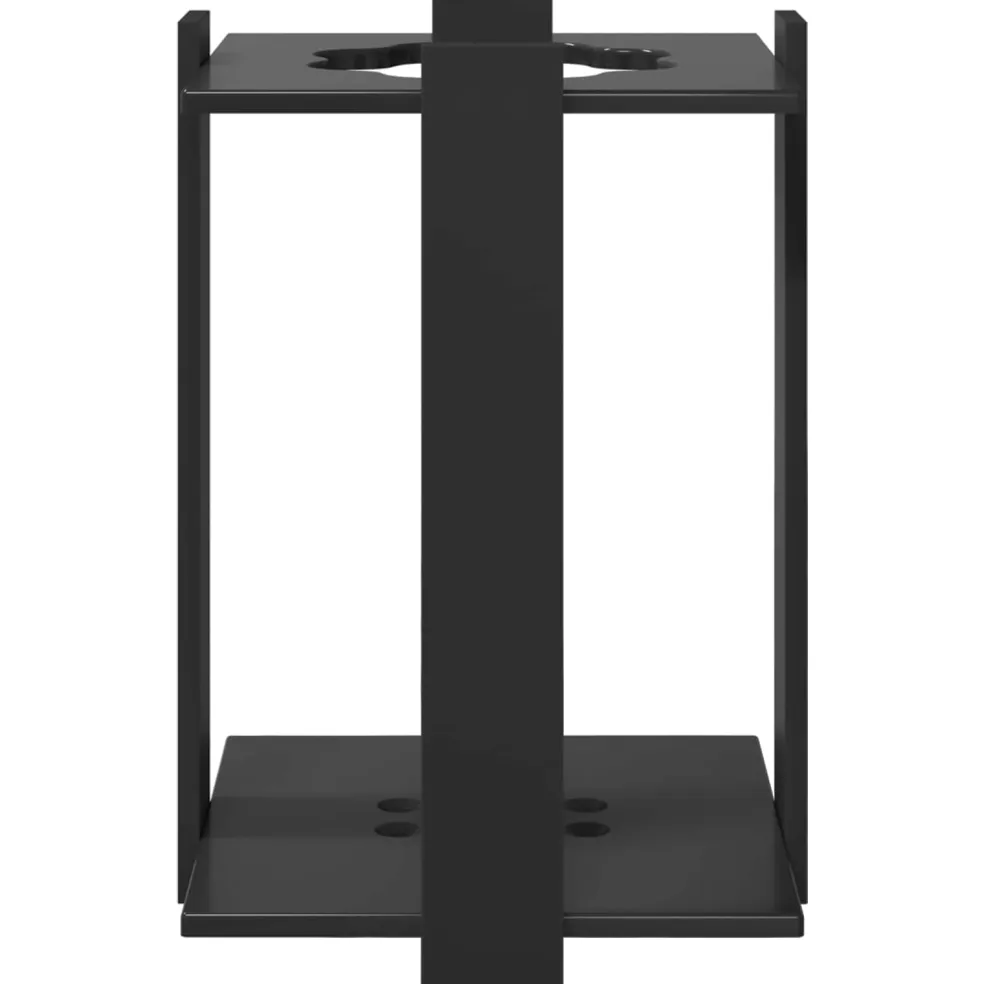 vidaXL Hengelhouder Bewerkt hout 42 x 43 x 60 cm Zwart