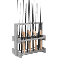 vidaXL Hengelhouder Bewerkt hout 42 x 43 x 60 cm Grijs Sonoma