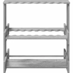 vidaXL Hengelhouder Bewerkt hout 42 x 43 x 60 cm Grijs Sonoma