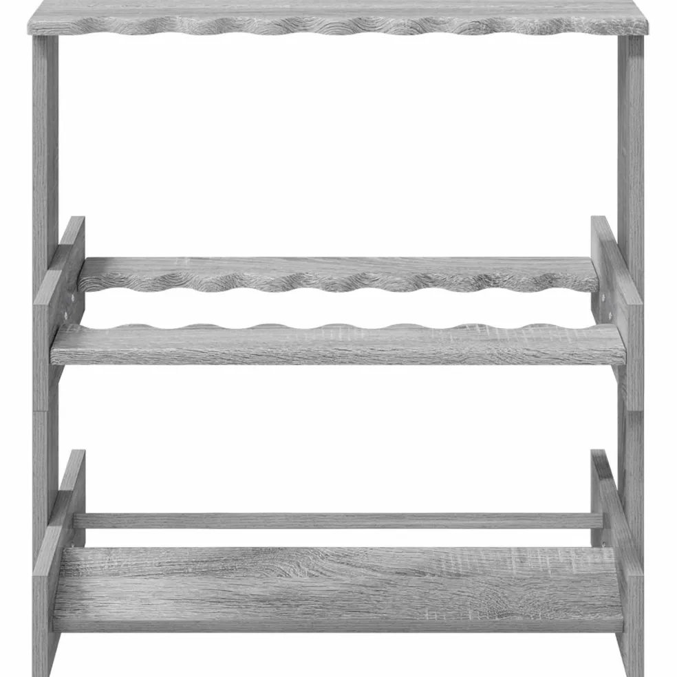 vidaXL Hengelhouder Bewerkt hout 42 x 43 x 60 cm Grijs Sonoma