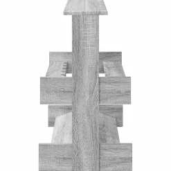 vidaXL Hengelhouder Bewerkt hout 42 x 43 x 60 cm Grijs Sonoma