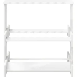 vidaXL Hengelhouder Bewerkt hout 60 x 35 x 60 cm Glanzend Wit