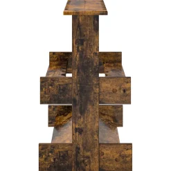 vidaXL Hengelhouder Bewerkt hout 60 x 35 x 60 cm Eikenhout