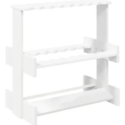 vidaXL Hengelhouder Bewerkt hout 60 x 35 x 60 cm Wit