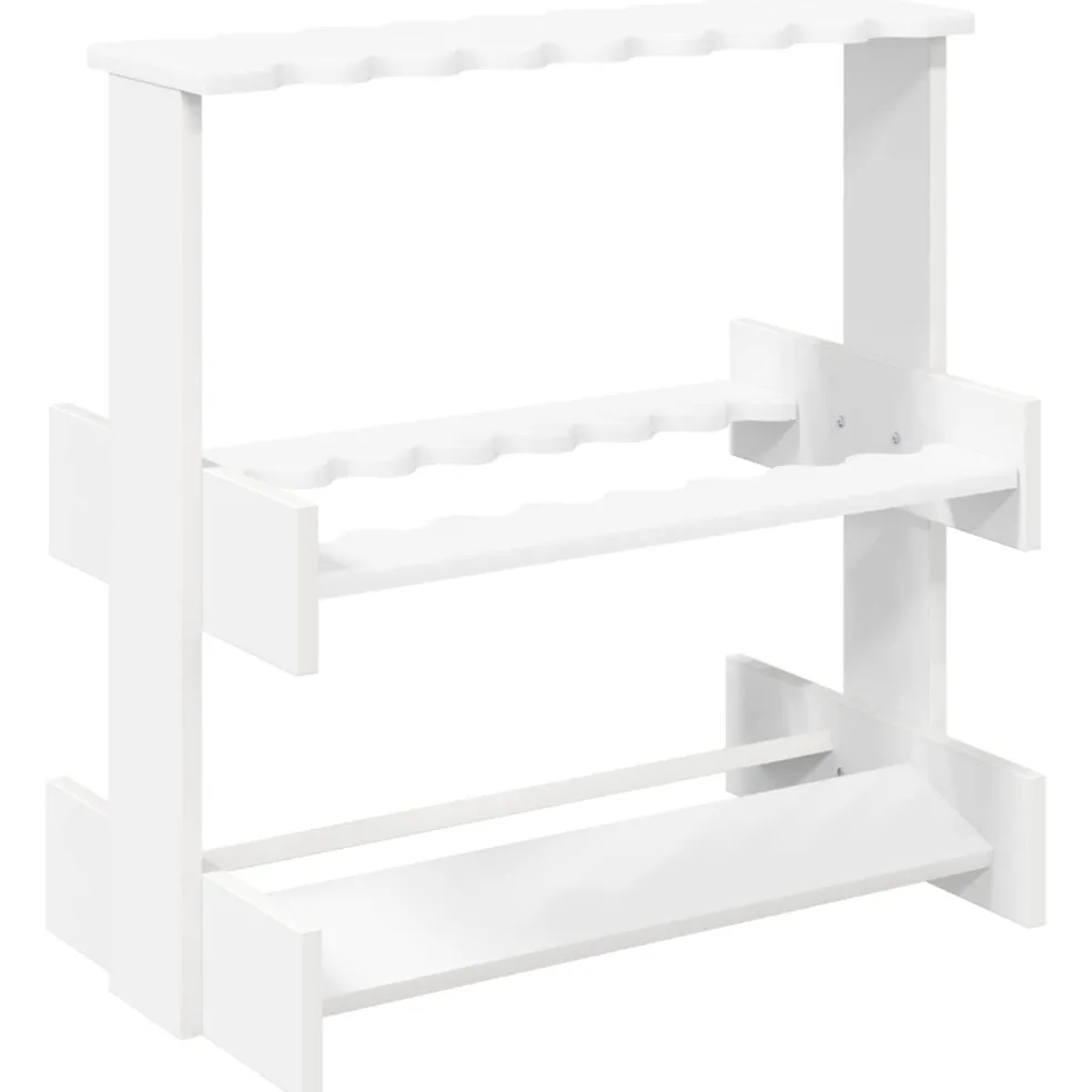 vidaXL Hengelhouder Bewerkt hout 60 x 35 x 60 cm Wit