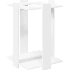 vidaXL Hengelhouder Bewerkt hout 42 x 43 x 60 cm Wit