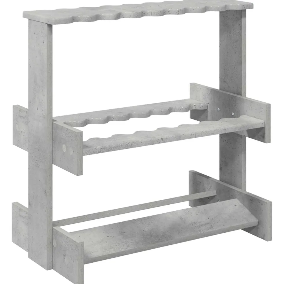 vidaXL Hengelhouder Bewerkt hout 60 x 35 x 60 cm Betongrijs