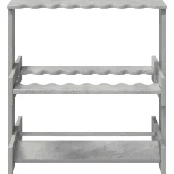 vidaXL Hengelhouder Bewerkt hout 60 x 35 x 60 cm Betongrijs