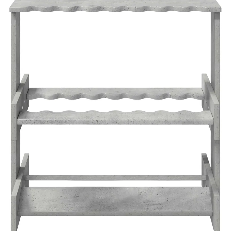 vidaXL Hengelhouder Bewerkt hout 60 x 35 x 60 cm Betongrijs