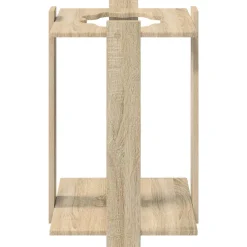 vidaXL Hengelhouder Bewerkt hout 60 x 35 x 60 cm Artisanaal eiken