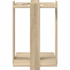 vidaXL Hengelhouder Bewerkt hout 60 x 35 x 60 cm Artisanaal eiken