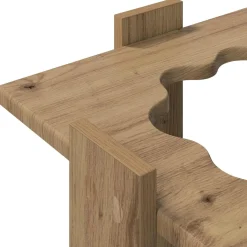 vidaXL Hengelhouder Bewerkt hout 42 x 43 x 60 cm Artisanaal eiken