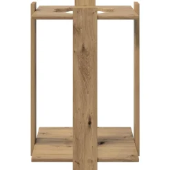 vidaXL Hengelhouder Bewerkt hout 42 x 43 x 60 cm Artisanaal eiken