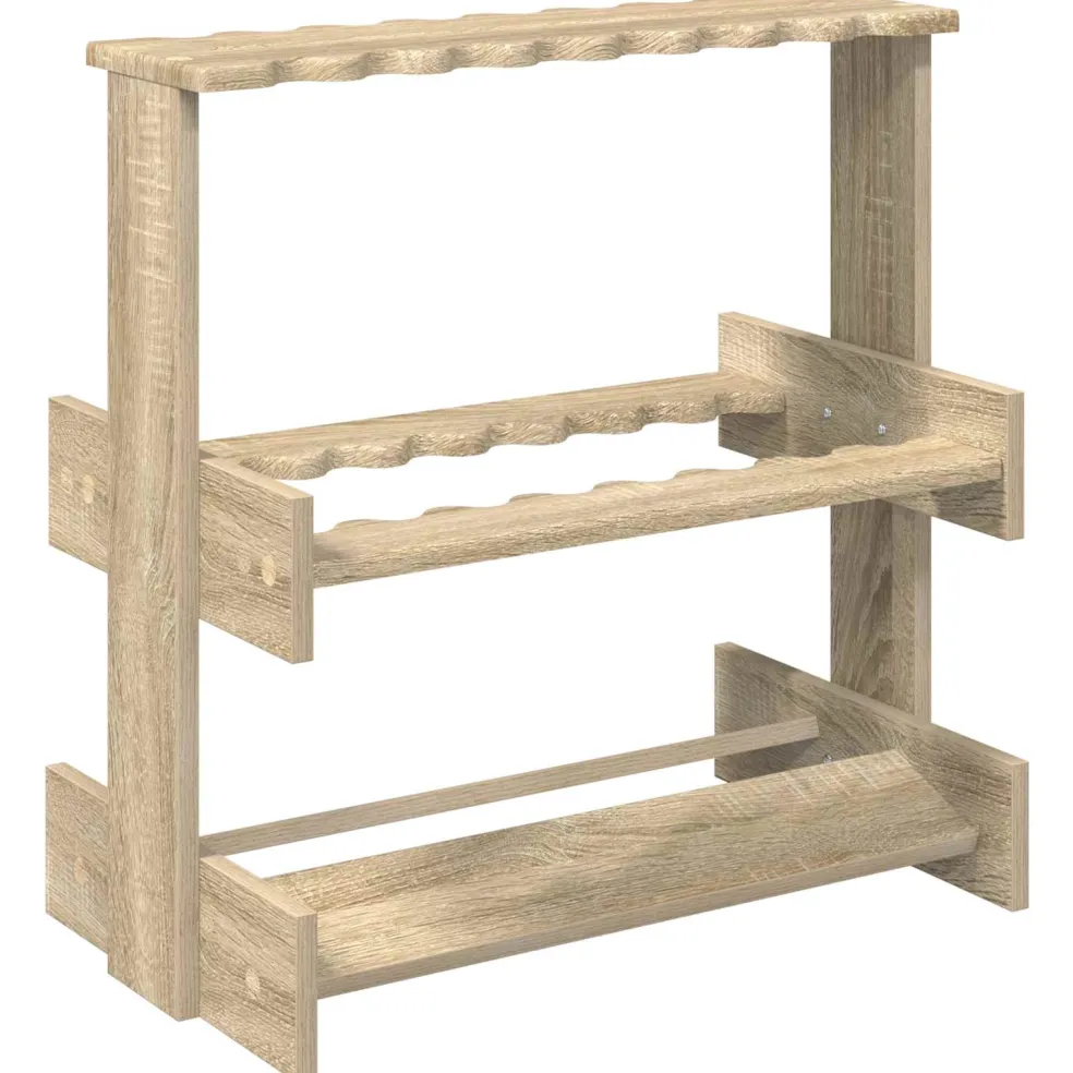 vidaXL Hengelhouder Bewerkt hout 60 x 35 x 60 cm Sonoma Eiken