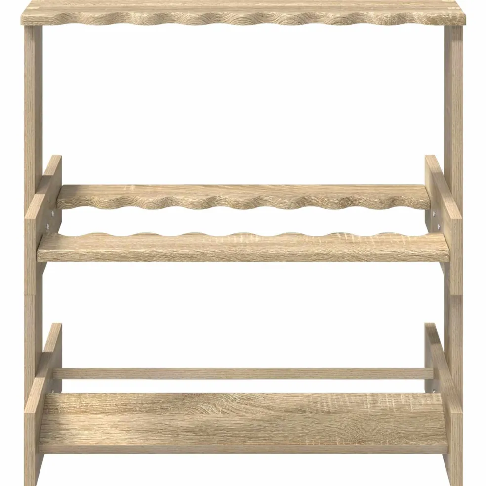 vidaXL Hengelhouder Bewerkt hout 60 x 35 x 60 cm Sonoma Eiken