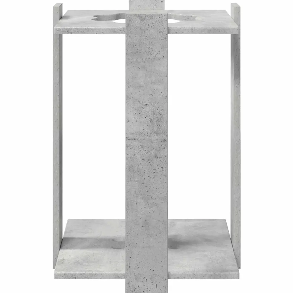 vidaXL Hengelhouder Bewerkt hout 42 x 43 x 60 cm Betongrijs