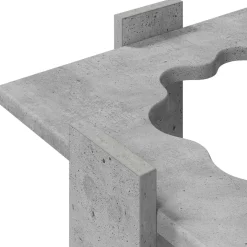 vidaXL Hengelhouder Bewerkt hout 42 x 43 x 60 cm Betongrijs