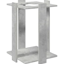 vidaXL Hengelhouder Bewerkt hout 42 x 43 x 60 cm Betongrijs