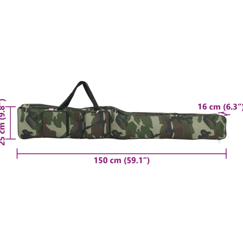 vidaXL Hengeltas 150 cm camouflage oxford stof groen