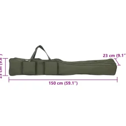 vidaXL Hengeltas 150 cm oxford stof donkergroen
