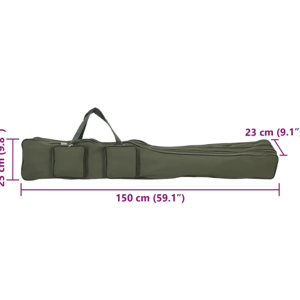 vidaXL Hengeltas 150 cm oxford stof donkergroen
