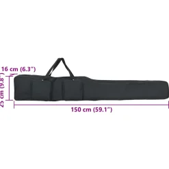 vidaXL Hengeltas 150 cm oxford stof zwart
