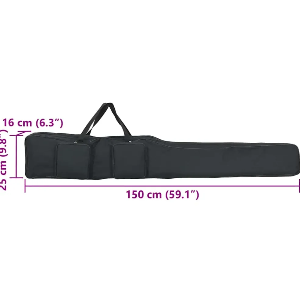 vidaXL Hengeltas 150 cm oxford stof zwart