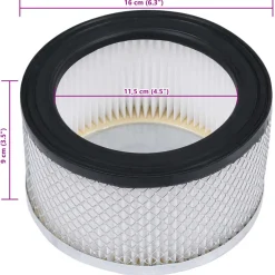 vidaXL HEPA-filters 2 st voor asstofzuigers wasbaar