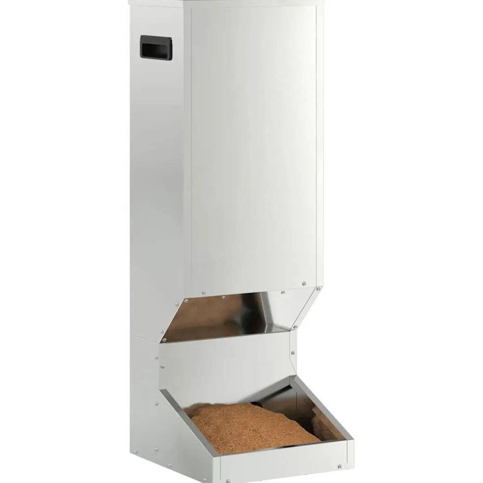 vidaXL Hertenvoerbak Zilver 28 x 30 x 80 cm 3 kg Gegalvaniseerd staal