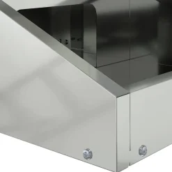 vidaXL Hertenvoerbak Zilver 28 x 30 x 80 cm 3 kg Gegalvaniseerd staal