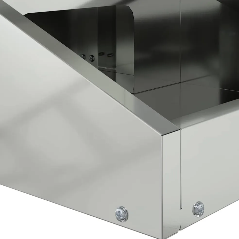 vidaXL Hertenvoerbak Zilver 28 x 30 x 80 cm 3 kg Gegalvaniseerd staal