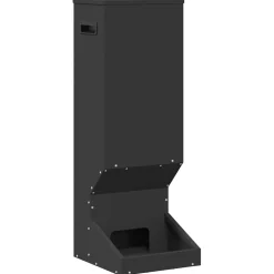 vidaXL Hertenvoerbak Zwart 28 x 30 x 80 cm 3 kg Koudgewalst Staal