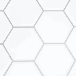 vidaXL Hexagon tegel 10 st Wit Grijs 30 x 30 cm Polyurethaan en PET