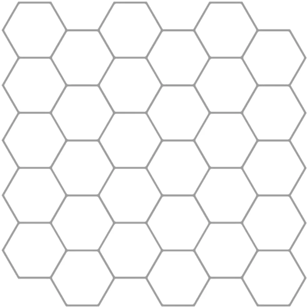 vidaXL Hexagon tegel 10 st Wit Grijs 30 x 30 cm Polyurethaan en PET