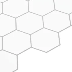 vidaXL Hexagon tegel 10 st Wit Grijs 30 x 30 cm Polyurethaan en PET