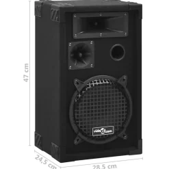 vidaXL Hifi-podiumluidsprekers 2 st passief professioneel 800 W zwart
