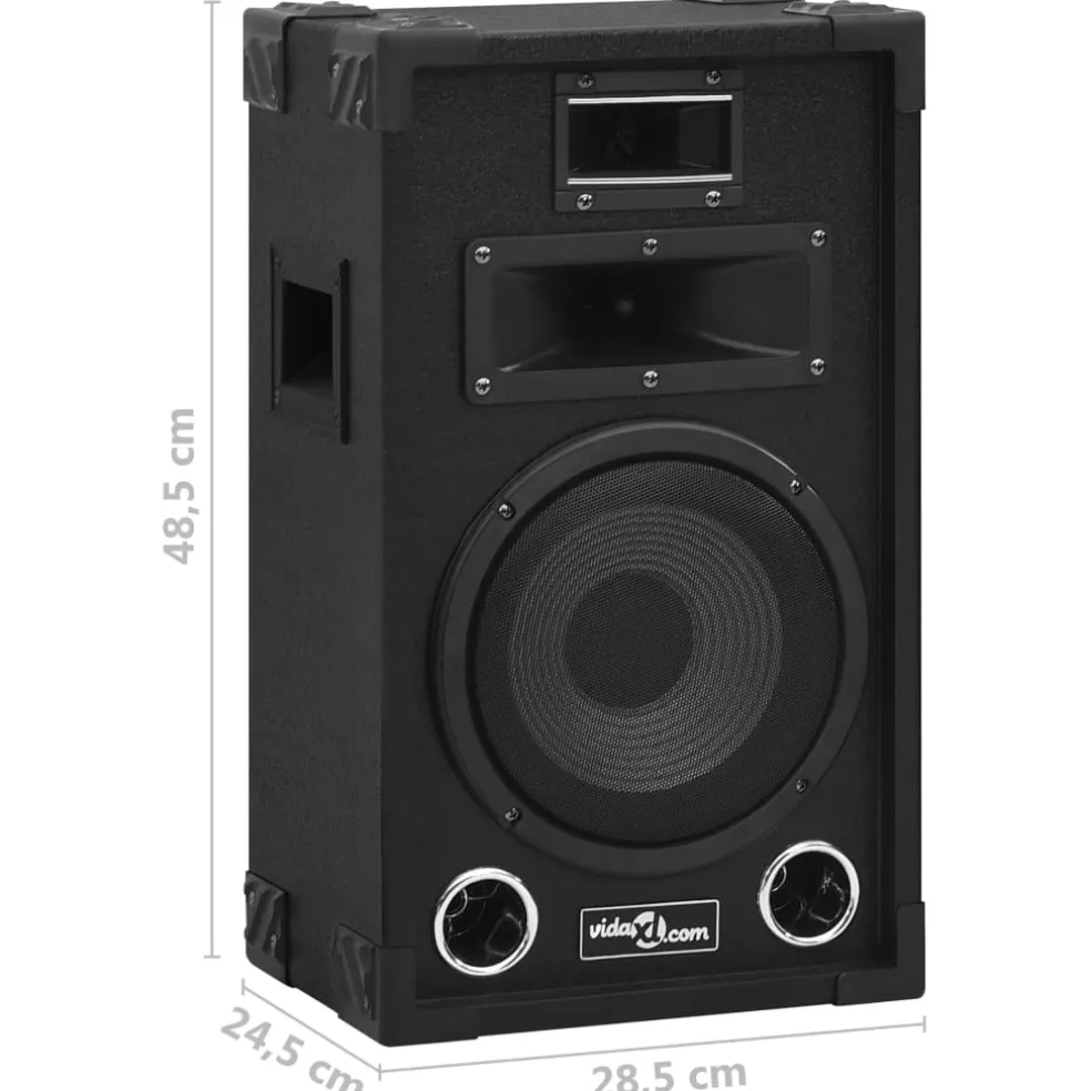 vidaXL Hifi-podiumluidsprekers 2 st passief professioneel 800 W zwart