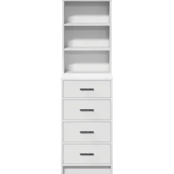 vidaXL Highboard Wit 40 x 41 x 135 cm Bewerkt hout