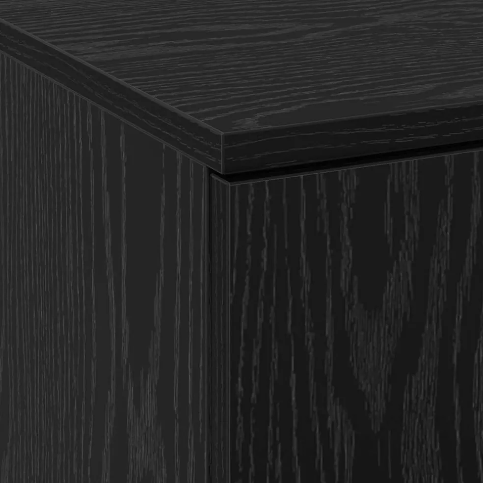 vidaXL Highboard 60 x 35 x 180 cm Bewerkt hout Zwart eiken