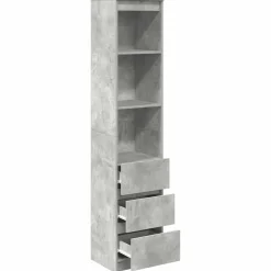 vidaXL Highboard 37,5x35x180 cm spaanplaat betongrijs
