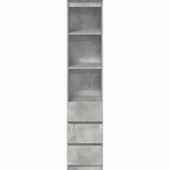 vidaXL Highboard 37,5x35x180 cm spaanplaat betongrijs