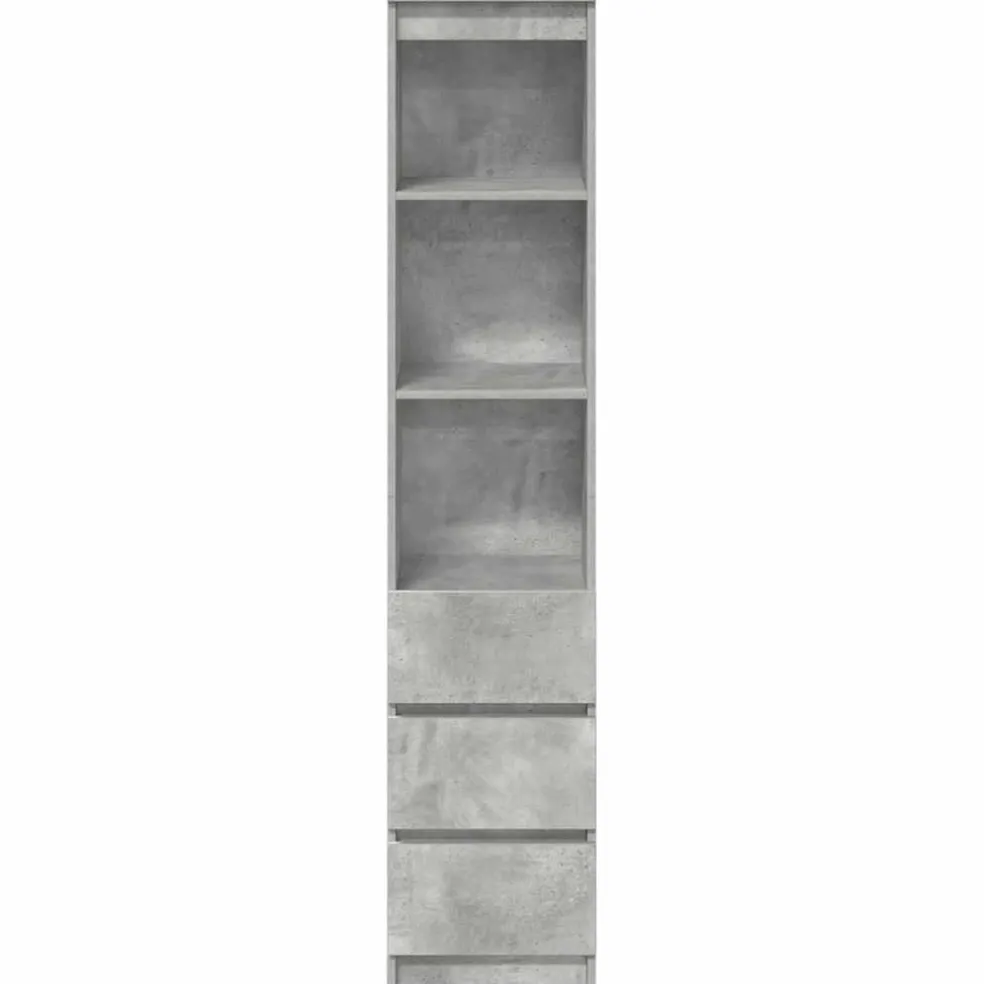 vidaXL Highboard 37,5x35x180 cm spaanplaat betongrijs